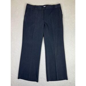 Van Heusen Studio Pants Womens 12 Short Gray Stretch Modern Fit Dress Work Twill